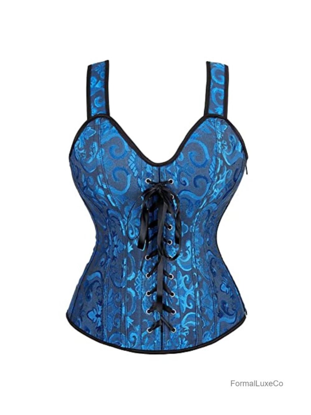 Corset Top Bustier Lace Up Back Hook Eye Closure Waist Training Medieval Bridal